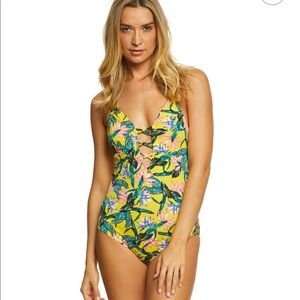 Jessica Simpson Lanakai Plunge One Piece Swimsuit